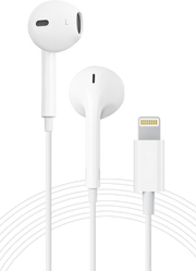Écouteurs Lightning Filaire Semi-intra-auriculaire Blanc